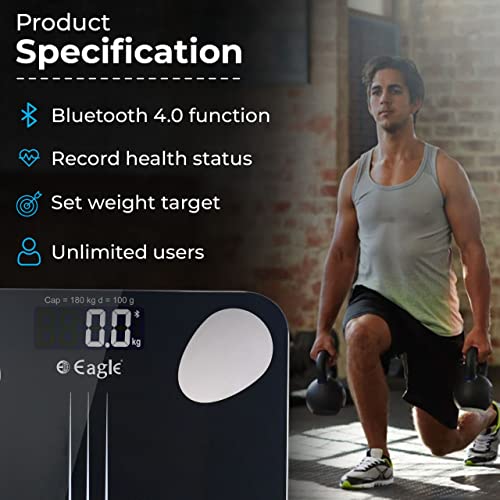 Eagle Digital Weight Machine for Body Weight with 180 kg Capacity, 100