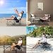 Asteri Sillas de camping plegables y reclinables portátiles con soporte para tazas,...