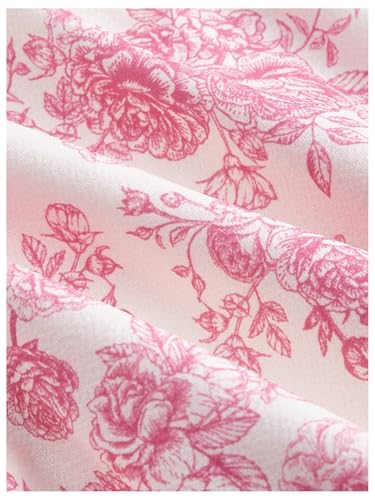 Floerns Women's Floral Print A Line Cami Dress Sleeveless Flared Short Corset Dresses3