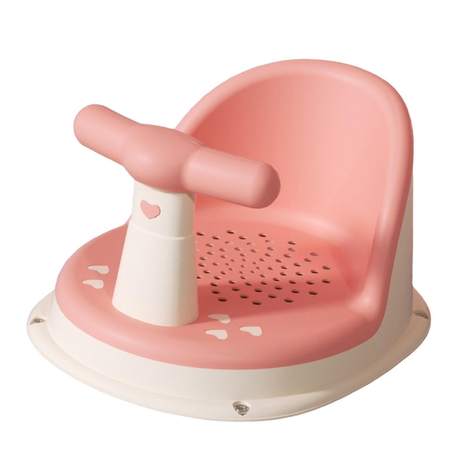 Sharplace Baby Bath Tub Seat Stable Comfortable Non Slip Suction Kids Bathing Seat Tub Sitting up for Newborn 6-18 Months Infants Gifts, Pink