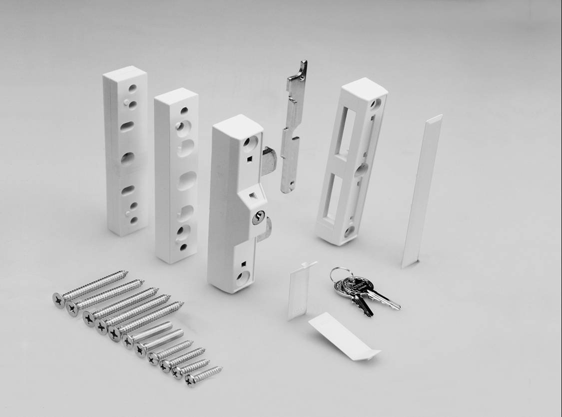 Abus Fts88 Serratura con Blocco, Blocco per Finestre con Doppio Chiavistello Ad Incastro, Serratura Multipla, Livello di Sicurezza: 9, 35232, Bianco