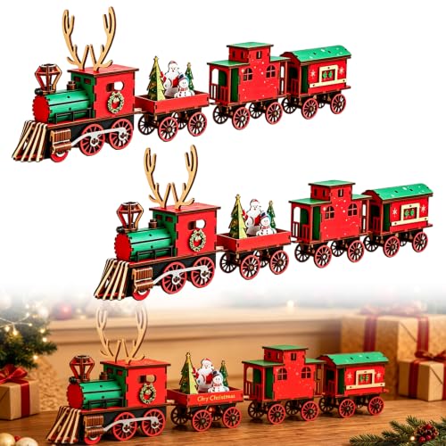 Rompecabezas de madera de Navidad DIY y kit de puzzle 3D coleccionable para adultos