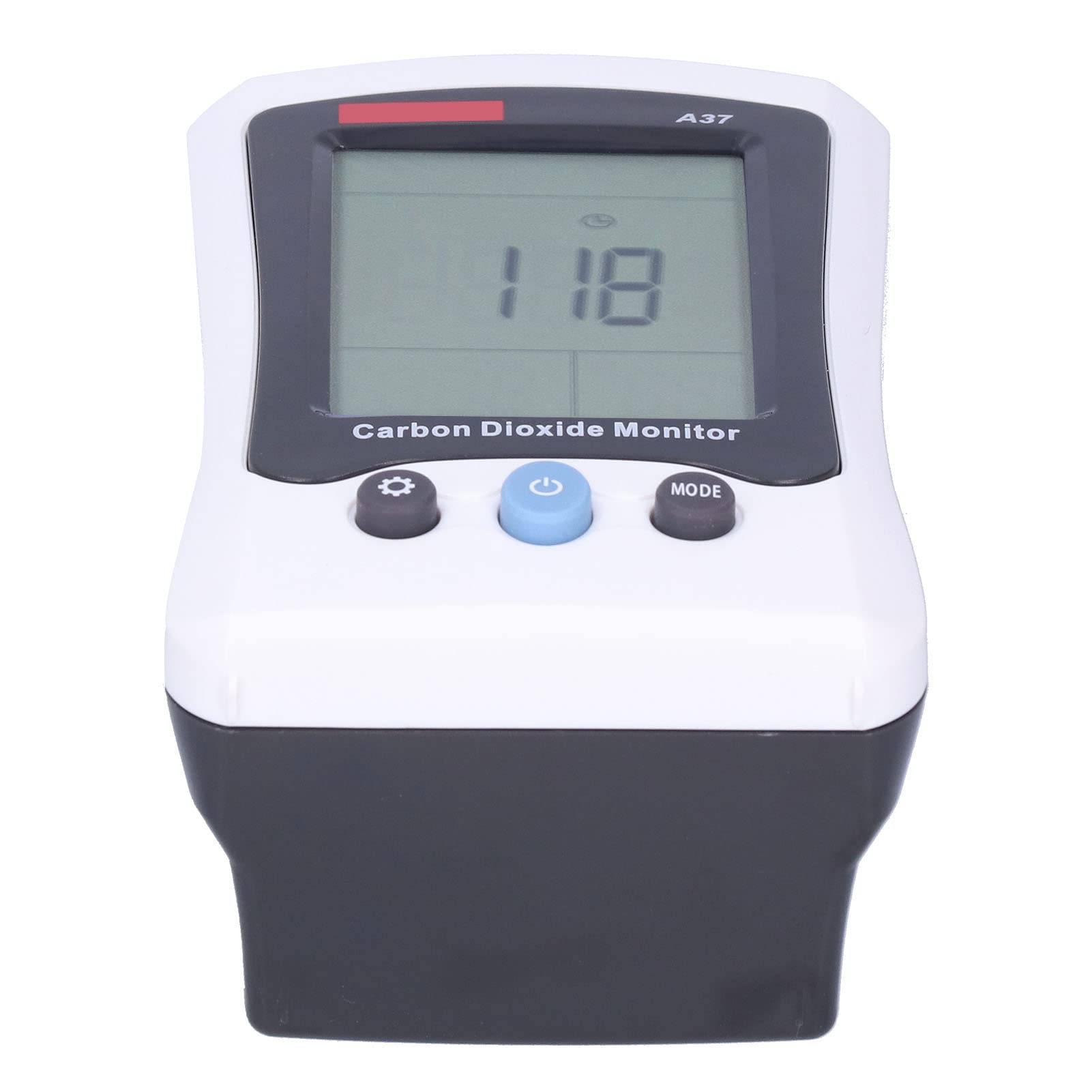 A37 Kohlendioxid-Detektor, CO2-Monitor mit NDIR-Sensor, 400 Bis 5000 Ppm, LCD-Display, Temperatur- und Luftfeuchtigkeitsalarm für das Gewächshauslabor Im Home Office