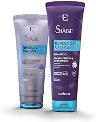Eudora Kit Siàge Revela os Cachos: Shampoo 250ml + Condicionador 200ml