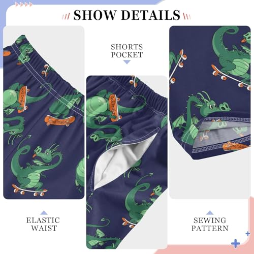 Dragon Skating Boys Long Pants Soft Trousers Elastic Waist Kids Lounge Bottoms with Pockets S-XL4