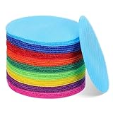 LOPUNER 36 Pastilles Adhésives Rondes pour Tapis 10 CM Marqueurs Colorés en Nylon Réutilisables Points pour Tapis de Classe Maternelle et Jeux Éducatifs pour Tout-Petits