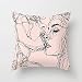 PPMP Funda de Almohada con Forma de corazón de piña de mármol Rosa, Funda de cojín geométrica para el hogar, sofá, Silla, Funda de Almohada Decorativa A16, 45x45cm, 1pc