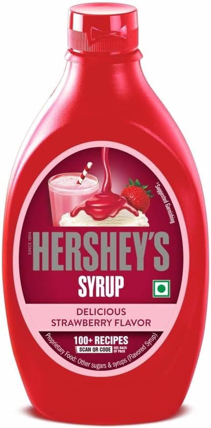 Strawberry Flavored Syrup | Delicious Strawberry Flavor | 600 G Bottle, Liquid