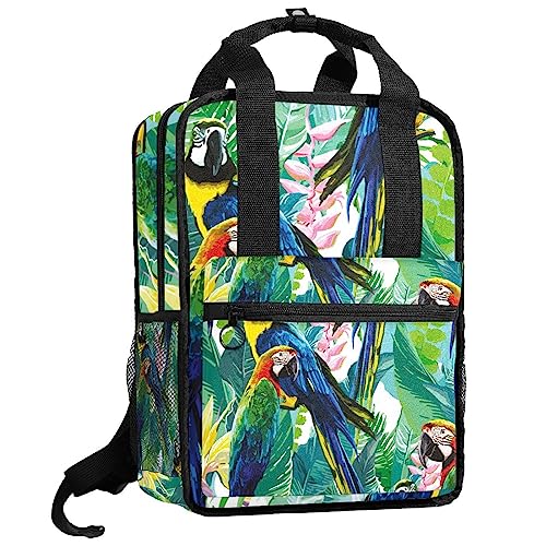 Sac à dos pour garçons motif perroquets avec bretelles