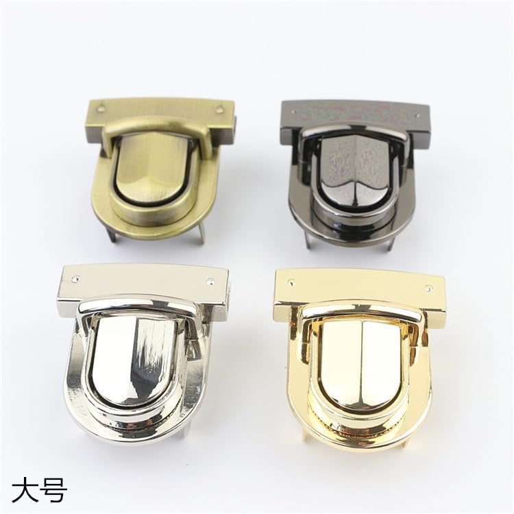 10-30 sztuk 42 x 49 mm czarne/brązowe metalowe zamknięcia obrotowe do toreb, zamknięcie na rękę, zamknięcie Tuck Lock, łapanie, portfel, sprzączka do torebki, "zrób to sam"