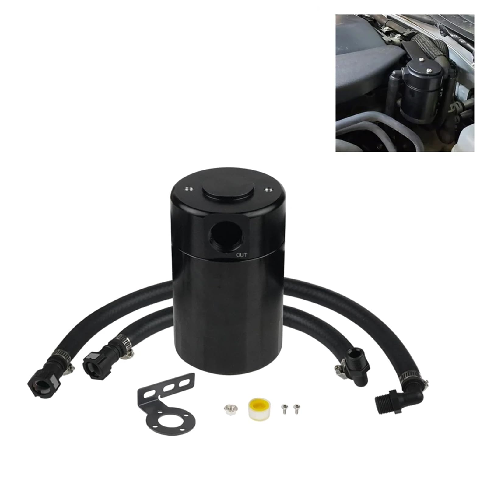Kit de séparateur d'huile facile à installer pour 1500 pièces d'entretien de voiture Noir