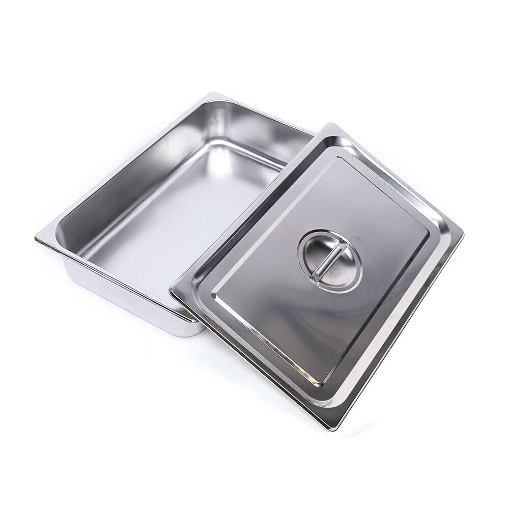 Contenitore in acciaio inox, 4 pezzi, igienico con coperchio, grande contenitore per alimenti