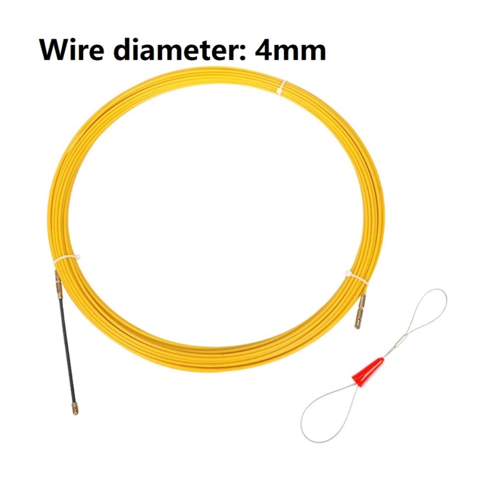 Enhebrador de Cables, Cinta pasacables de Fibra de Vidrio for conductos eléctricos de telecomunicaciones, Color Naranja, 3-6 mm, 5-30 m(Wire Diameter 6mm,30Meter)