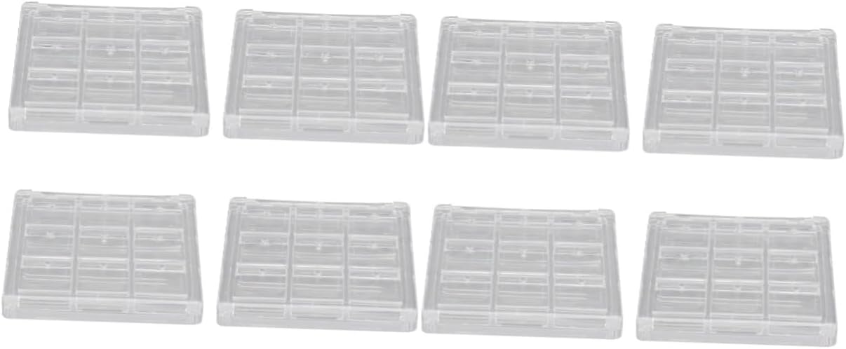 8pcs Transparent Multi Eyeshadow Cosmetic Organizers for Makeup Storage Portable Blusher and Eyeshadow Boxes for Travel and Daily Use for Display and Comparison