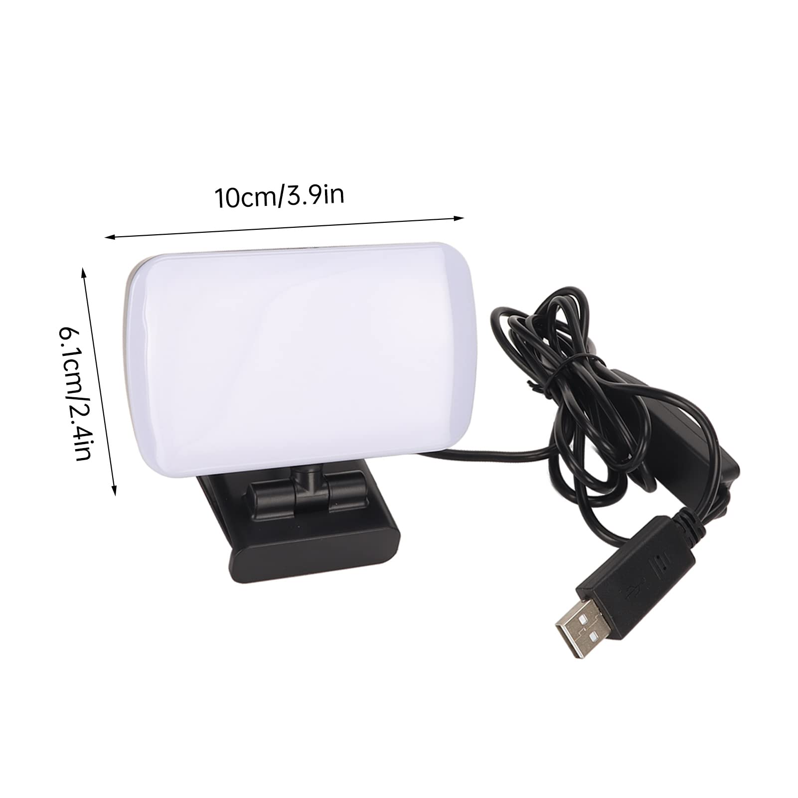 Webcam Light USB 3 Light Colors 10 Dimming Modes Flexible Rotatable Mini Video Light for Laptop Meeting Education Live Streaming Remote Working
