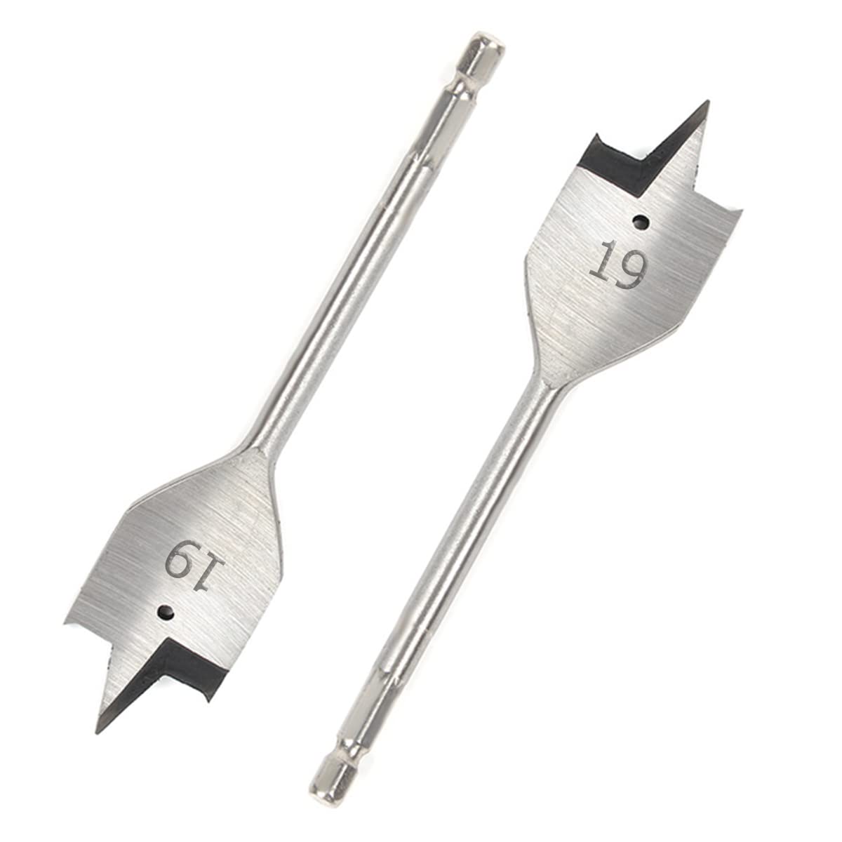 SagaSave 19MM High Carbon Steel Spade Drill Bit,Woodworking Paddle Flat Bit for Wood,Soft & Hardwood,Gypsum Board,Clinker,Foam Box-1PCS Silver