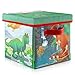 PREXTEX 2-in-1 Convertible Dinosaur Toys Storage Bin & Pre-Historic Dinosaur Play Mat