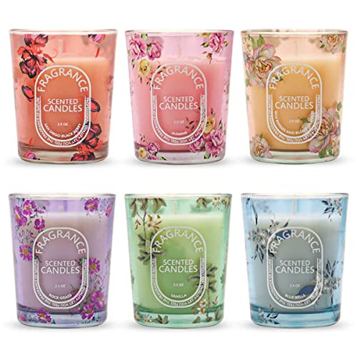 Scented Candles Gift Set For Home- Rose, Vanilla, Jasmine, Wolfberry&Blood Orange, Eucalyptus And Blue Campanula Aromatherapy Candles For Women Dinner Table, Wedding, Baby Shower #TOP29