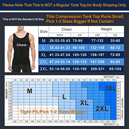 Kocles Mens Athletic Compression Shirt Slimming Body Shaper Tank Top Abs Abdomen Slim Vest Undershirt (White, Xx-Large) #TOP1