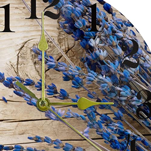 Horloge murale rétro de précision, mécanisme quartz silencieux bleu pour intérieur - 3