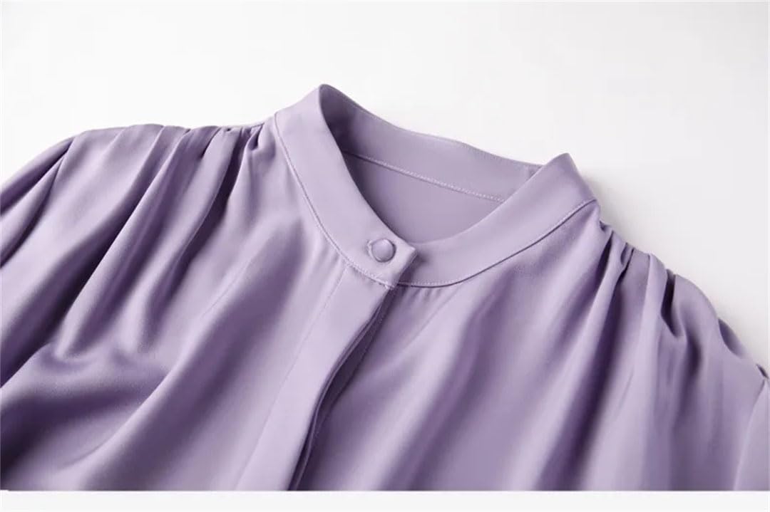 Blusa elegante para mujer, estilo occidental, cuello alto, diseño holgado para camisa