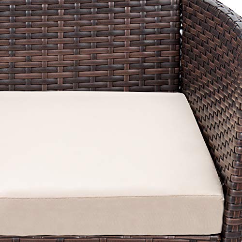 Homall 4 Pieces Outdoor Patio Furniture Sets Rattan Chair Wicker Set Outdoor Indoor Use Backyard Porch Garden Poolside Balcony Furniture Sets Clearance Brown And Beige Buy Online In Bahrain At Desertcart