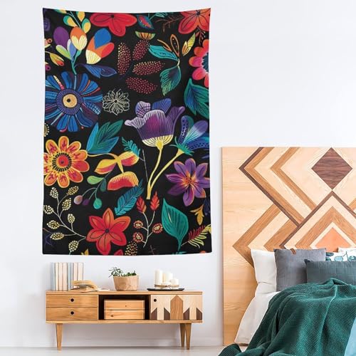 Décoration murale fleurs pour masquer un mur blanc sans peinture