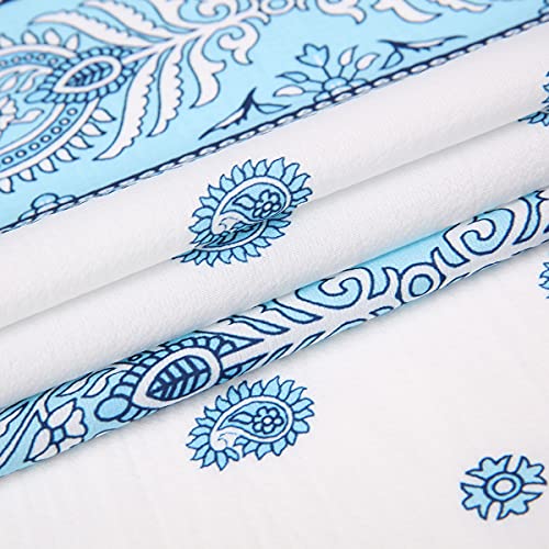 Mcedar Mens Casual Short Sleeve Button Up Vintage Summer Hawaiian Beach Vacation Shirts (Size S-5Xl Big And Tall)(Blue/White 21005,5Xl) #TOP2