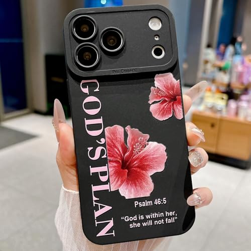 Coque iPhone 17 Pro protection fleurs et verset biblique pour le quotidien des femmes