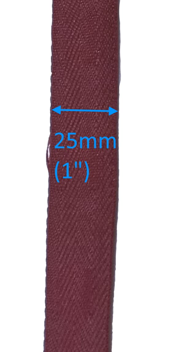 Venetian Blind Cloth Ladder Tape/Laddering Tape for 2” Blinds 25x44x54 mm-6 Colors (10 ft, Red Brown)