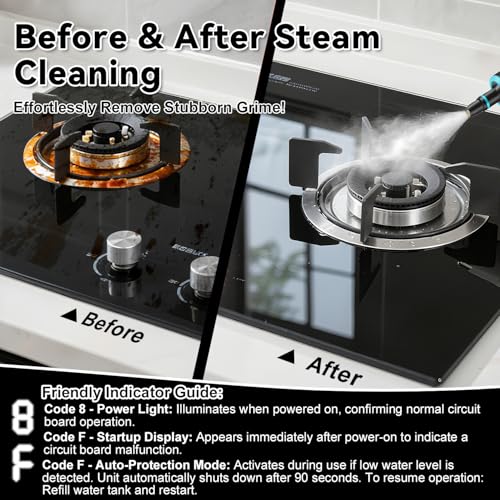 Image of Steam Cleaner, 2500W Portable Handheld Steamer for Cleaning, Large Capacity Tank Pressurized Steam Cleaning Machine for Home, Car, Bathroom, Kitchen, Furniture, Grout, Floor, Tile
