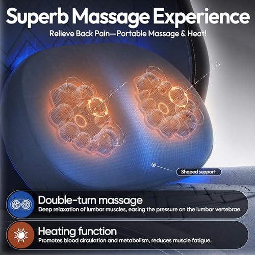 Image of Dowinx Gaming Chair with Heated Massage Lumbar Support,Big and Tall Fabric Gaming Chairs for Adults with Footrest, Ergonomic Computer Game Chair with Poket Spring Cushions, 350lbs, Blue