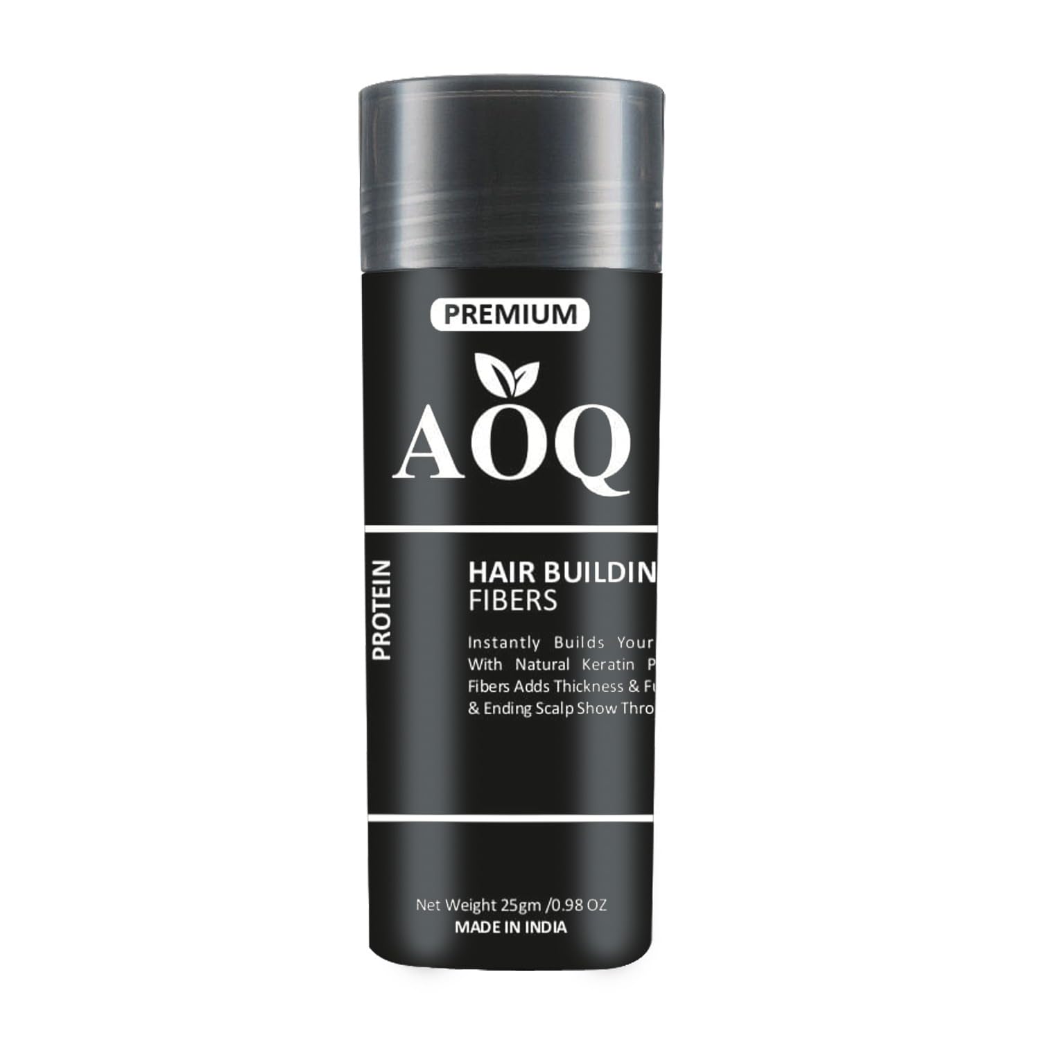AOQ Premium Hair Building Fibers For Regrowth Hair Loss Concealer And Instant Styling Natural Black Color 25 gm 1 Unit-image-18