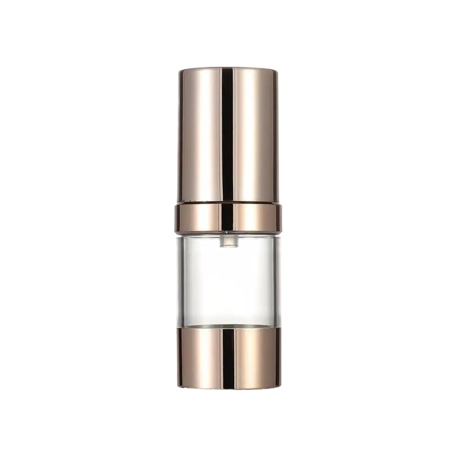 SKPVPOKOYL Airless Pump Bottles Mini Portable Vacuum Cosmetic Travel Dispenser(Gold-15ML)