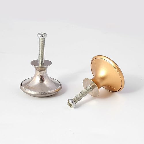 Miniatura 4 de 4 pomos de puerta de armario, pomo de puerta de cajón de armario para muebles de cocina, perilla de gabinete de acero inoxidable con tornillos, gris