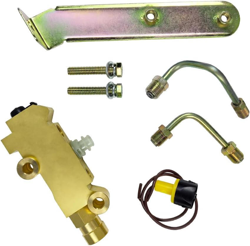 172-1353 PV2 Brass Disc/Drum Disc Front Drum Rear Brake Proportioning Valve & Mount Bracket Connector Kit | Fit for GM Vehicles Chevrolet (Chevy), Ford, Chrysler Classic Car & Truck | OE 25509419 PV71
