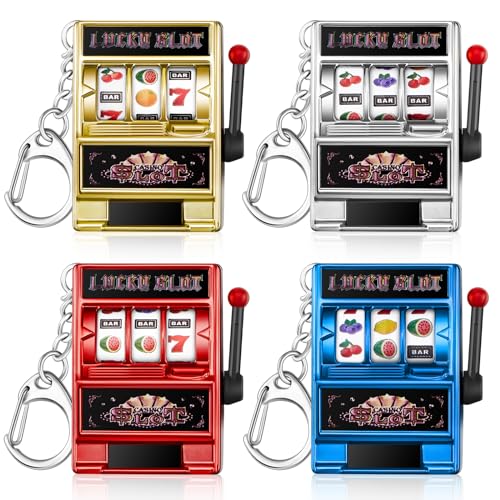 Panelee Slot Machine Keychain Bulk Las Vegas Keychains Mini Casino Kawaii Decoration for Las Vegas...