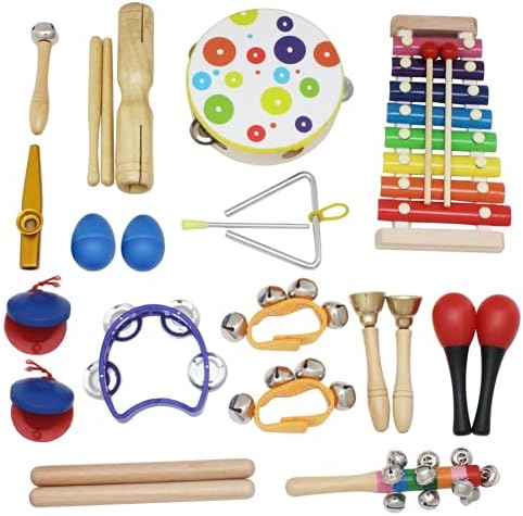 Children Learning Music Kit,19 Pcs Kids Musical Instrument Education Early Learning Musical Toy for Boys and Girls 7 51cRPOz pZL. AC