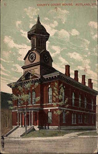 Miniatura 1 de County Court House Rutland, Vermont VT Original Antique Postcard 1908