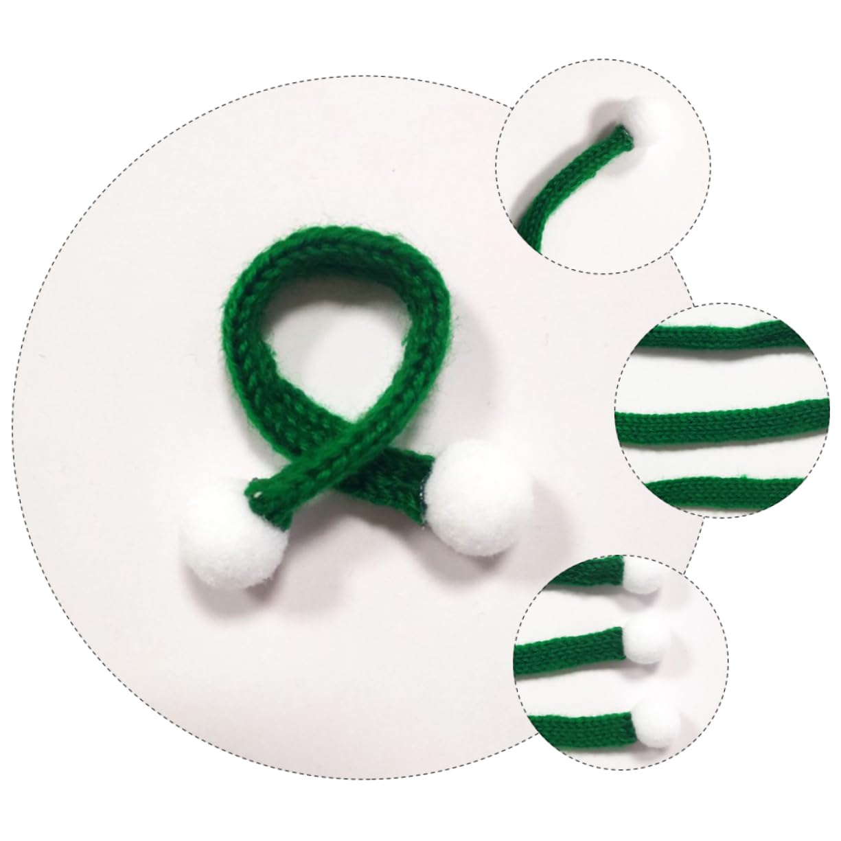 MOLUCKFU 10pcs Mini Christmas Scarf Festive Wine Bottle Cutlery Bag Decorations Reusable Cozy Yarn Accessories for Holiday Ambiance for Friends Family