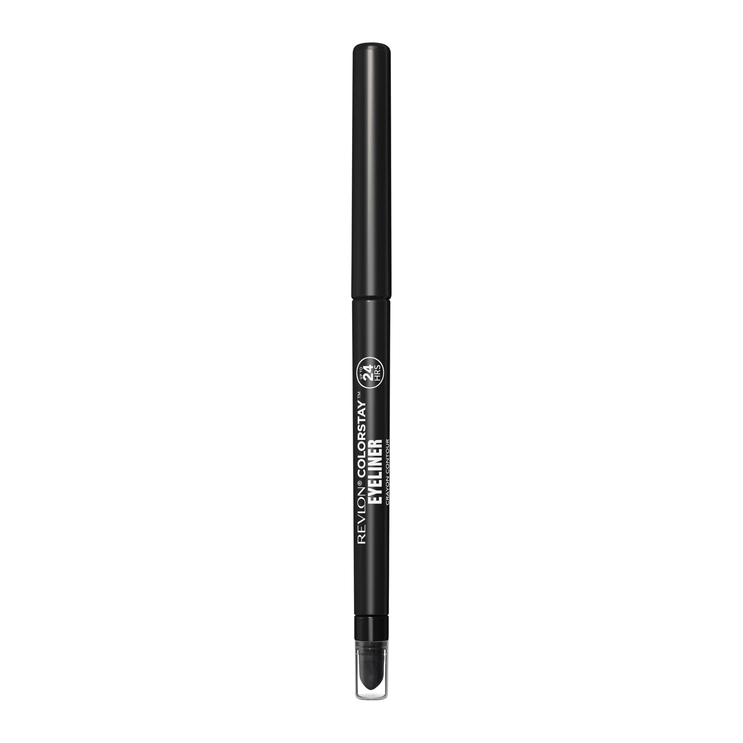 Revlon ColorStay Eyeliner Pencil, Crayon Yeux waterproof ultra pigmenté, Embout estompeur pour un effet smoky eyes, Sans transfert, Tenue 24h, 201 Black, 0,​28 g