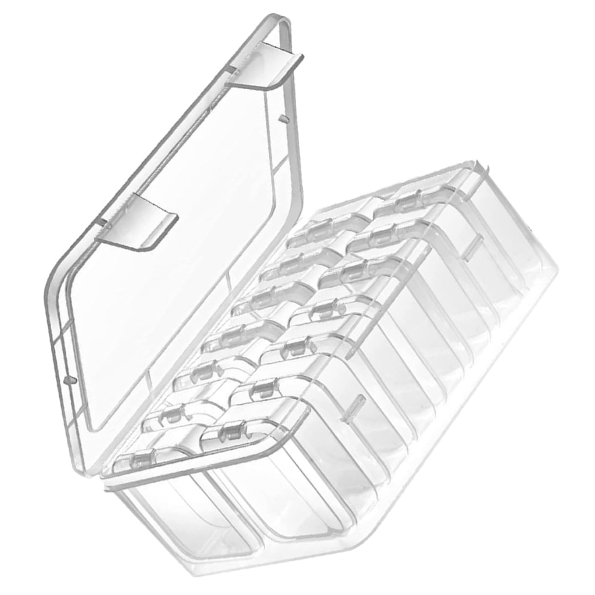 SHINEOFI 3 Set scatole portaoggetti con coperchio chiave diviso storage box scatole per stoccaggio contenitori cestino per organizzare le perline Organizzatore di perline pp Transparent