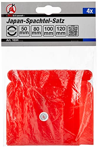 BGS Diy 1634, Jeu de couteaux à mastiquer, matière plastique, 50/80 / 100/120 mm, 4 pièces