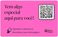 Cartão Presente Inovador Mimo Digital com QR Code – Para Todas as Datas (Rosa)