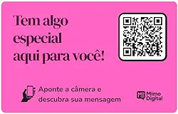 Cartão Presente Inovador Mimo Digital com QR Code – Para Todas as Datas (Rosa)