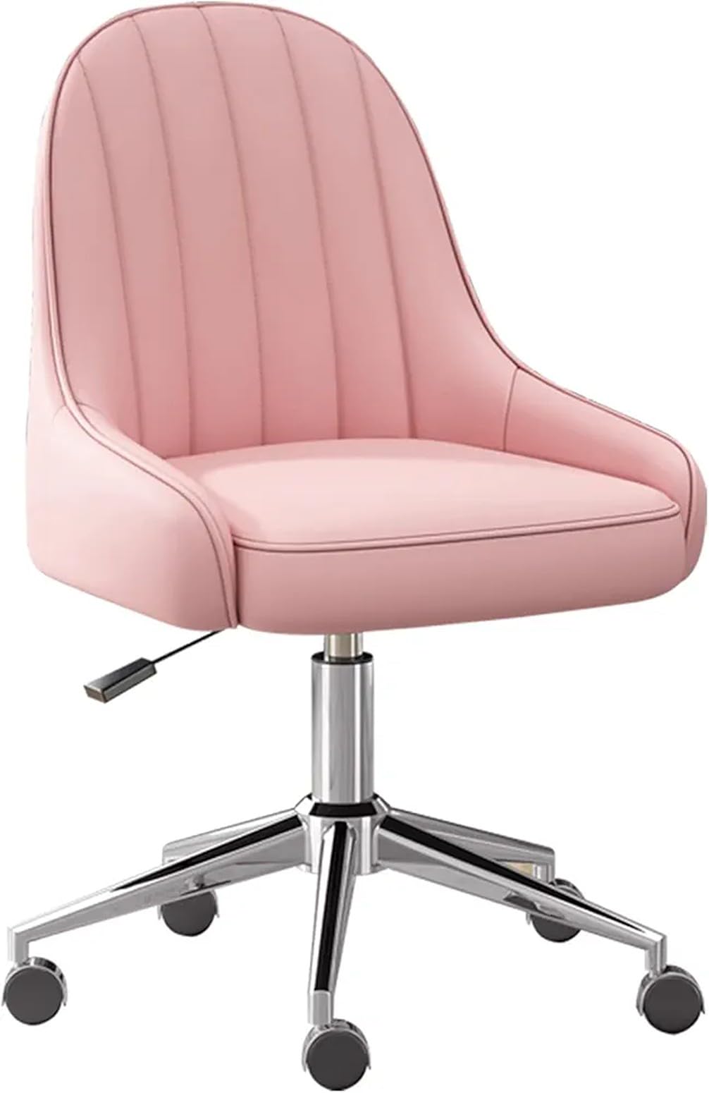 1 Swivel Chair PU Leatherite Modern, Elegant & Comfortable Velvet Arms Chairs for Dinning Living Hotel Cafe Office (Pink Leatherite)