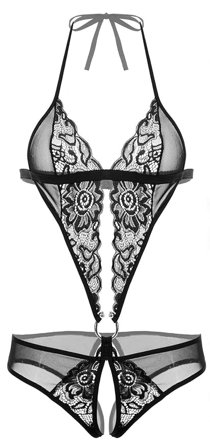 Stylish Deep V Lace Teddy Bodysuit One-Piece Lingerie for Women | Lightweight & Breathable Fabric | Ideal for Brides-image-28