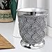 nu steel BHT8H Beaded Heart Wastebasket Small Round Vintage Trash Can for Bathroom, Bedroom, Dorm, College, Office, 8.3