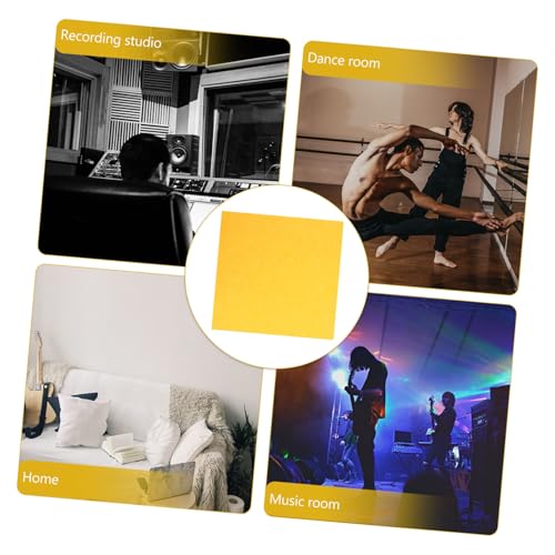 Panel acústico de absorción de fieltro amarillo 5 piezas para salas Ktv y música miniatura 7