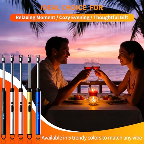 Solukmpa USB-C Rechargeable Arc Lighter 2-Pack with Flexible Neck — view 6